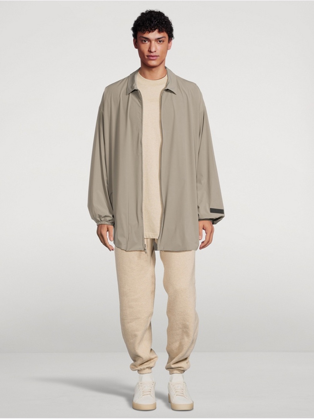 FEAR OF GOD Essentials Oversized Nylon Overshirt Jacket XXL  Lightweight Casual